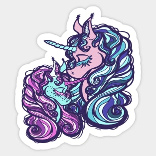 Mother's Day Unicorn w/ Daughter Sticker